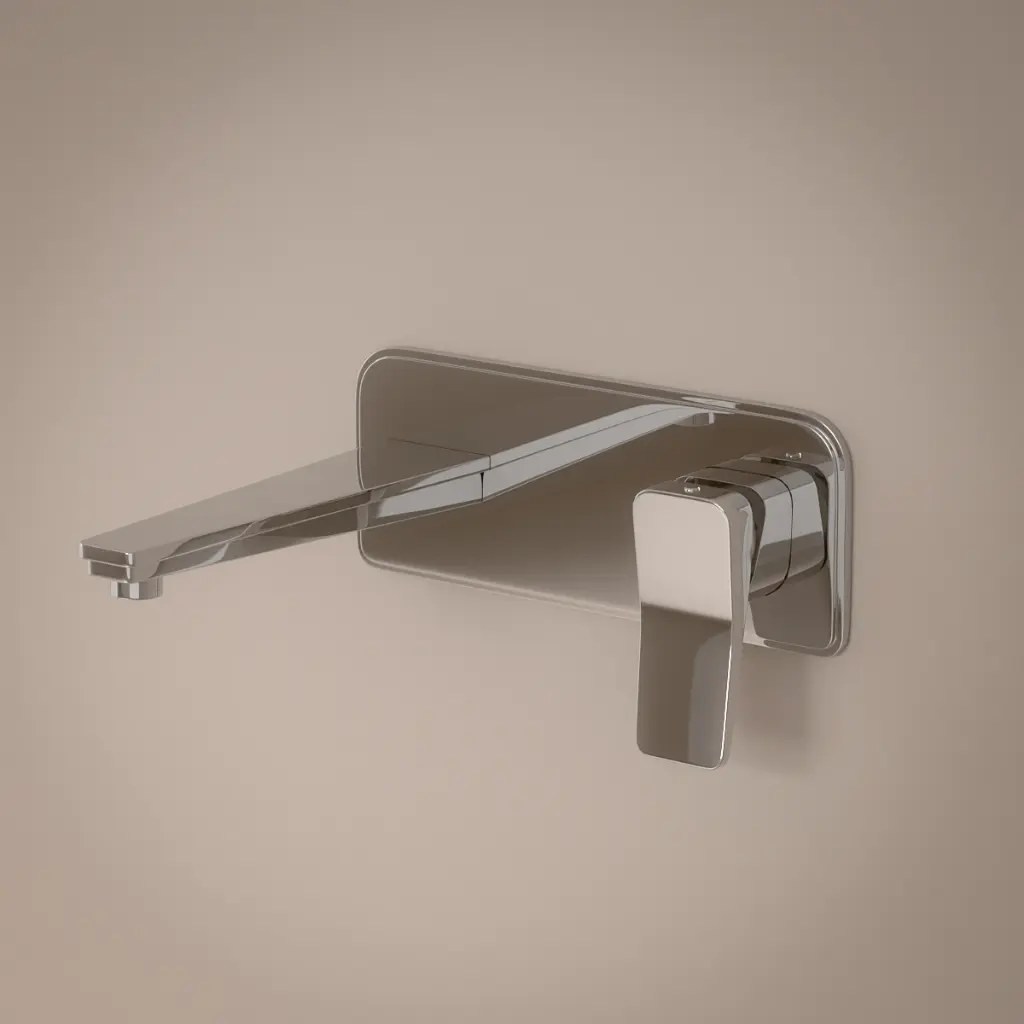 Robinet mitigeur lavabo mural chromé, Hix