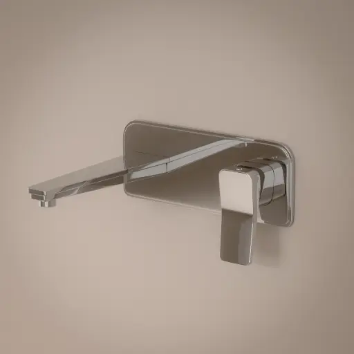 Robinet mitigeur lavabo mural chromé, Hix