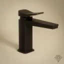 Robinet mitigeur lavabo noir et doré rose, Hix