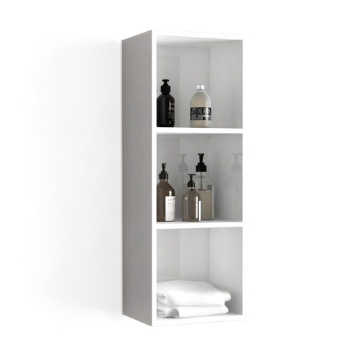 Demi-colonne de rangement 92cm, Blanc Brillant, Essentiel