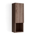 Colonne de rangement semi-ouverte 76cm, bois foncé Britannia, Max