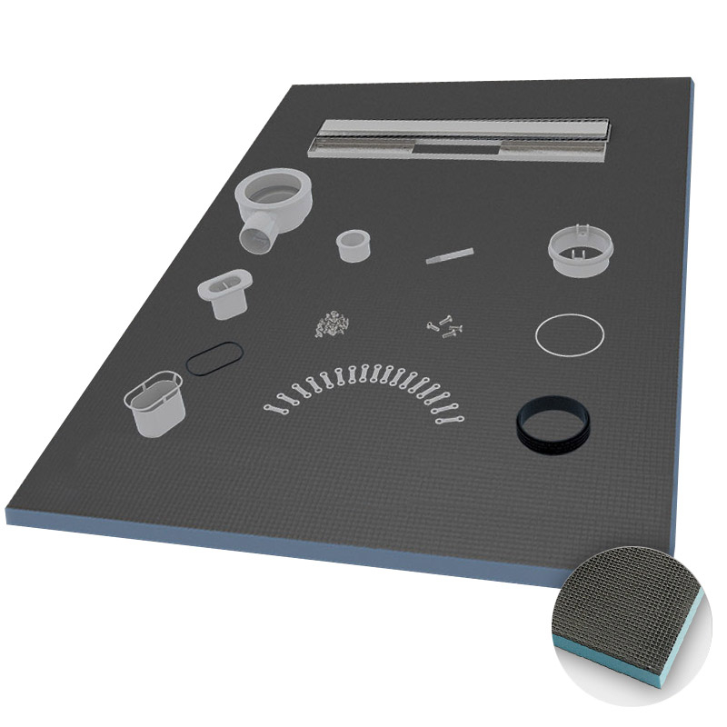 Receveur de douche à carreler 140x90 cm redécoupable, Doccia lineare