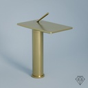 Robinet Mitigeur Lavabo Haut, Doré brossé, Cascade