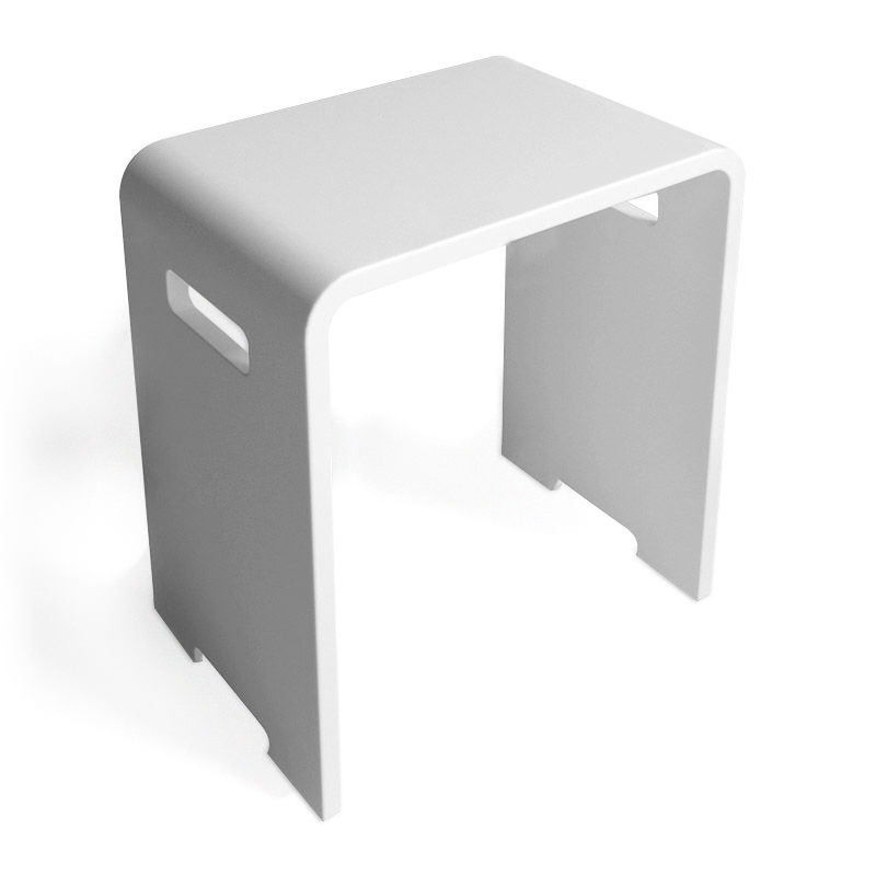 Tabouret, matière composite, Mineral