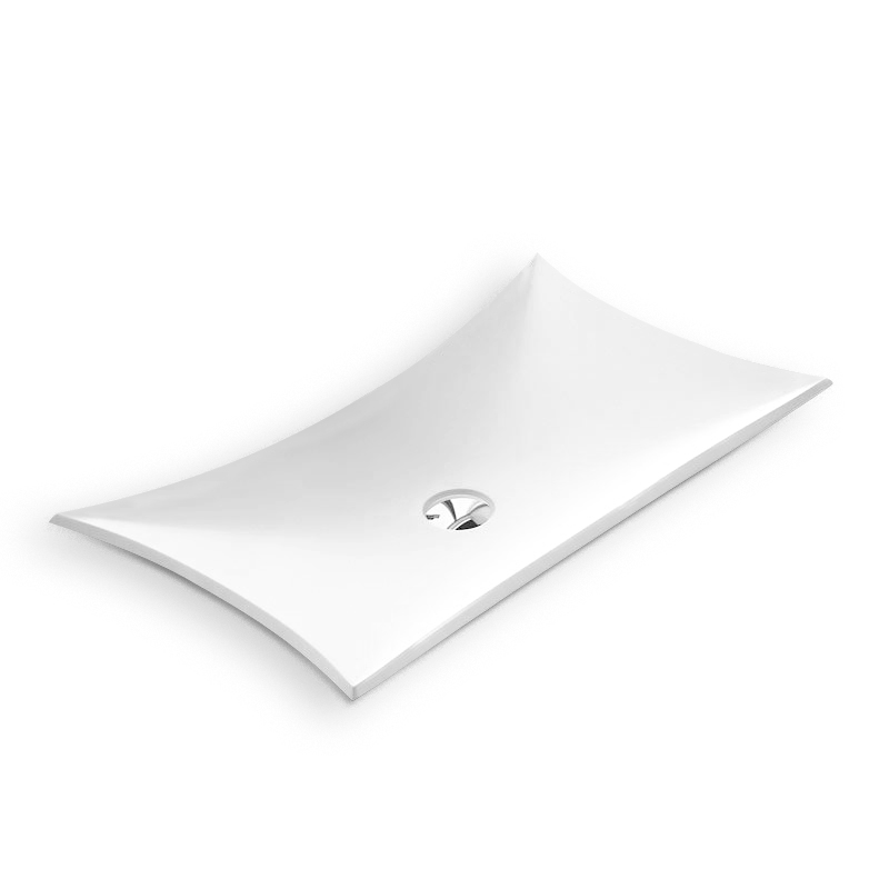 Vasque à poser matière composite, 64x38 cm, Minéral