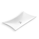 Vasque à poser matière composite, 64x38 cm, Minéral