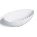 Vasque à poser ovale, 60x35x16 cm, matière composite mineral