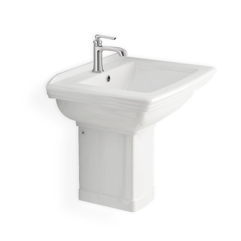  Lavabo suspendu rétro 60x57 Cm, céramique, Josephine