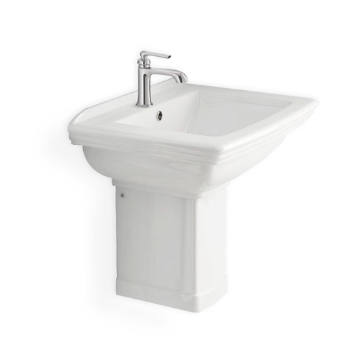  Lavabo suspendu rétro 60x57 Cm, céramique, Josephine
