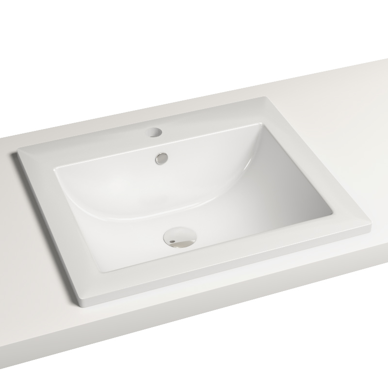 Vasque à encastrer par dessus 53 x 45 cm rectangulaire Céramique, Kopi