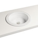 Vasque à encastrer par dessus 42,5 cm ronde, Céramique, Cali