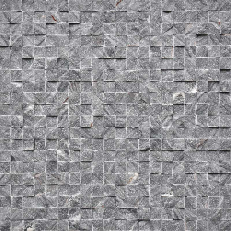 Mosaïque en pierre, 30x30 cm, Quadra, gris clair