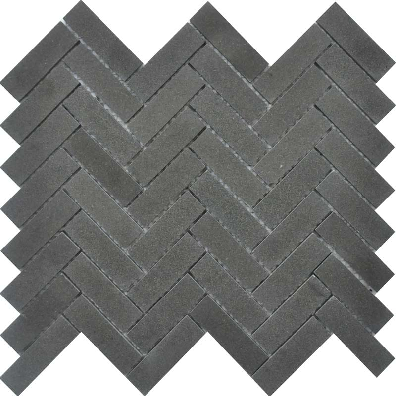 Mosaïque en pierre, 28x32 cm, Stripe stone, gris anthracite