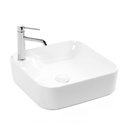 Yeltes, Vasque Céramique, Blanc Brillant, 42.5x42.5x12CM