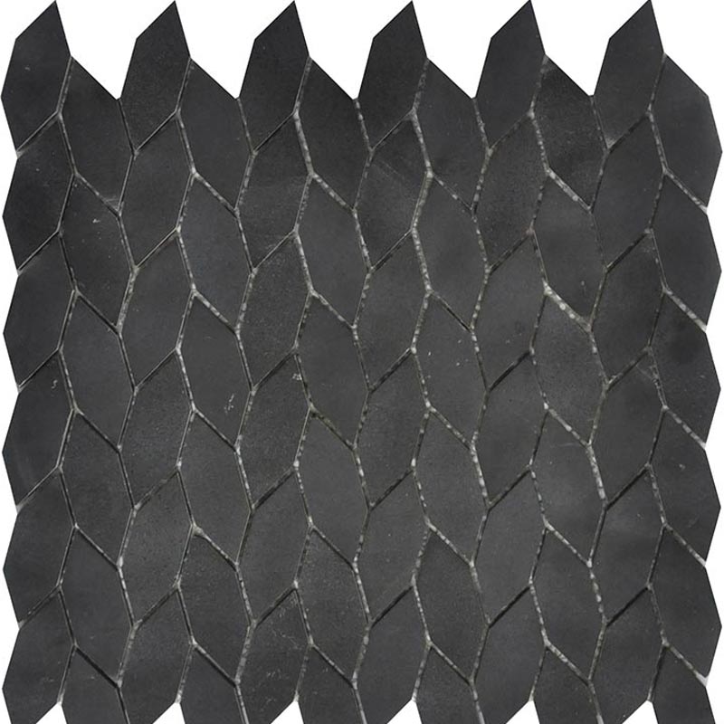 Mosaïque en pierre, 31.5x33 cm, Tressia, gris anthracite