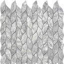 Mosaïque en pierre, 31.5x33 cm, Tressia, gris clair