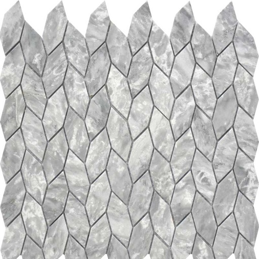 Mosaïque en pierre, 31.5x33 cm, Tressia, gris clair