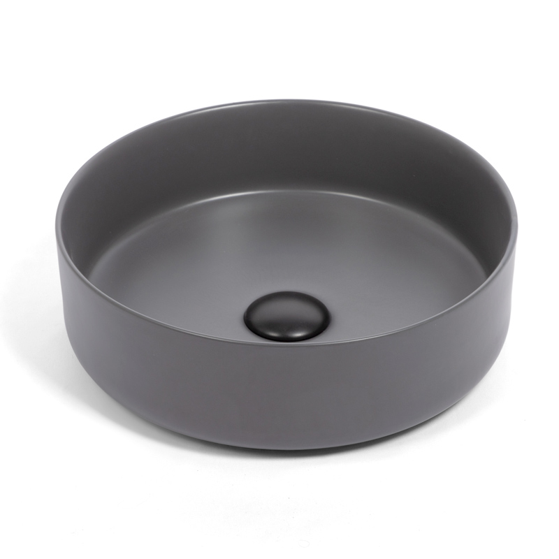 Osiris, Vasque Céramique, Gris Foncé Mat, 35x12CM