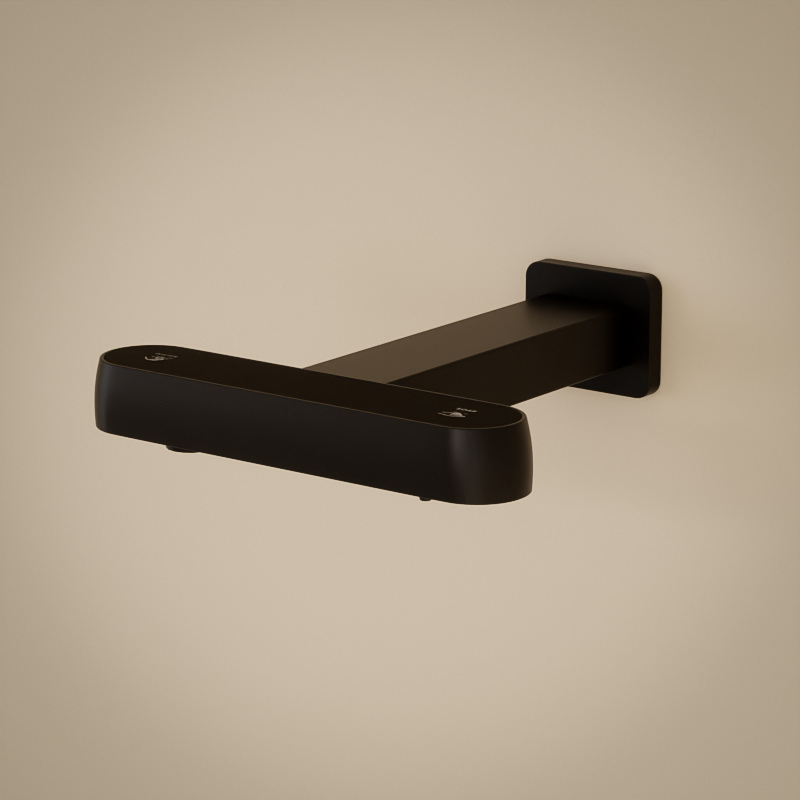 Robinet Electronique + Distributeur de savon mural, Noir mat, Orly