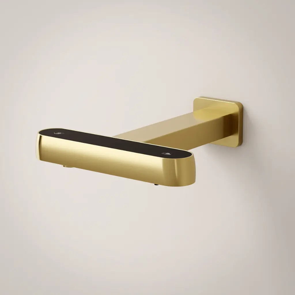 Robinet Electronique + Distributeur de savon mural, Doré mat, Orly