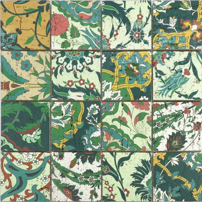 Mosaïque en pierre, 30x30 cm, Décor Ethnic