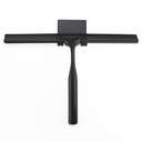 Raclette essuie vitre Châtelet avec support mural, noir mat