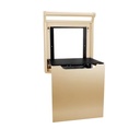 Siège de douche repliable avec poignée, Doré mat