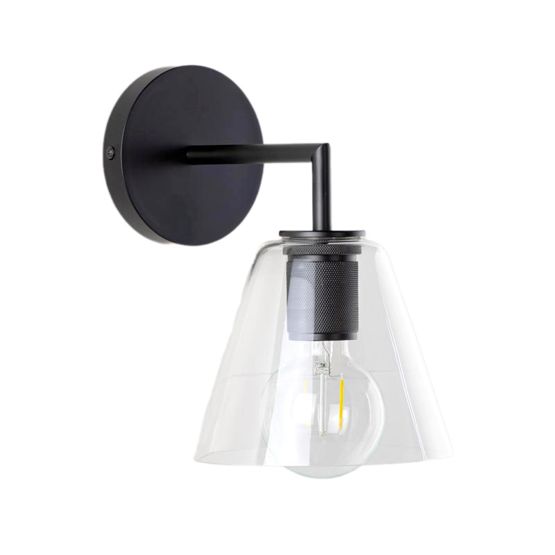 Applique murale 25 cm noir mat, Cone