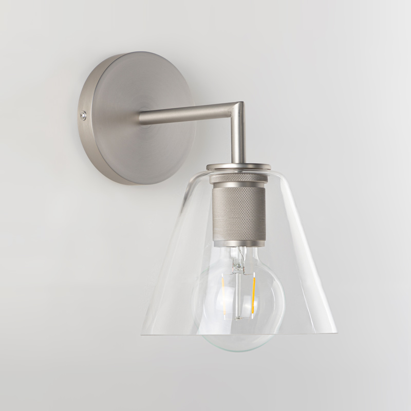 Applique murale 25 cm nickel mat, Cone
