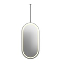 Miroir suspendu Led, Inox brossé 50X100, bras plafond 50cm, Châtelet