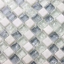 Mosaïque verre et cristal pastel, 30,5x30,5 cm, City Mix Pastel