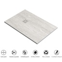 Receveur de douche, 80x120cm, aspect Travertin, Nuance