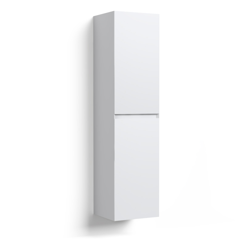 Colonne de rangement,140 cm suspendue 2 portes, Blanc Mat, One