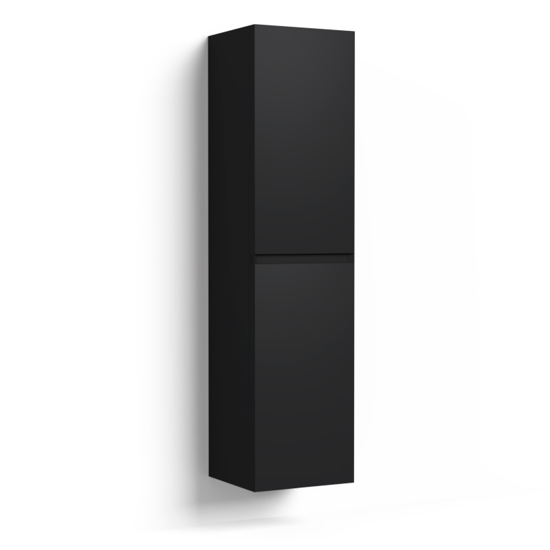 Colonne de rangement suspendue 2 portes, Noir Mat, One