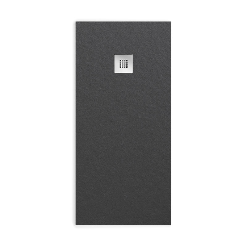 Receveur de douche 80x120 cm en résine minérale, Noir, France