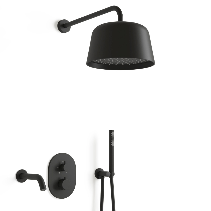 Composition bain douche thermostatique encastrée, Châtelet, 3 couleurs