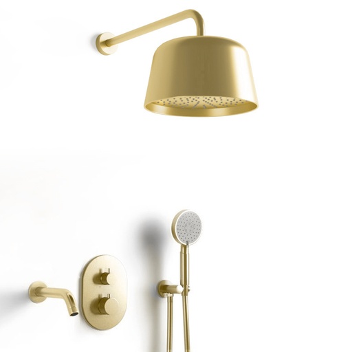 Composition bain douche thermostatique encastrée, Châtelet, 3 couleurs