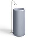Lavabo à poser béton, 40x85 cm, Gris clair, Totem