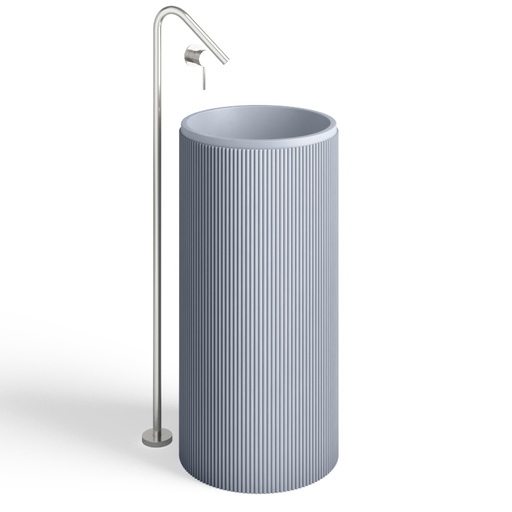 Lavabo à poser béton, 40x85 cm, Gris clair, Totem