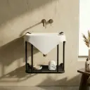 lave-mains Wavelet , composite mineral blanc mat