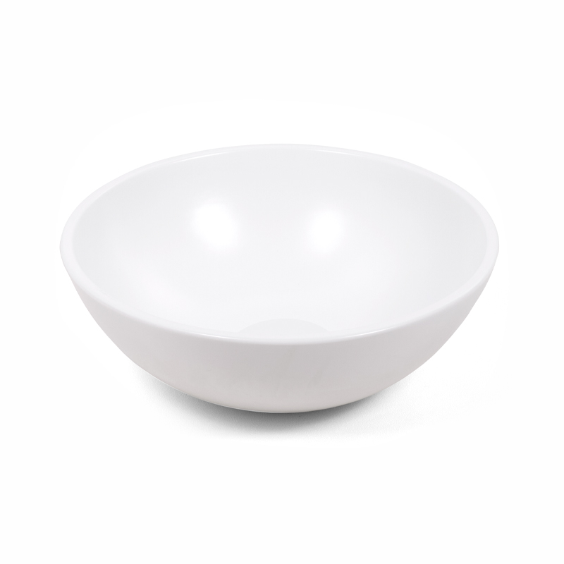 Vasque à poser Ø37,5 cm ronde, céramique, Blanc mat, made in France, Romi