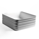 Vasque à poser 38 x 38 cm, carrée, céramique, blanc brillant - Strip