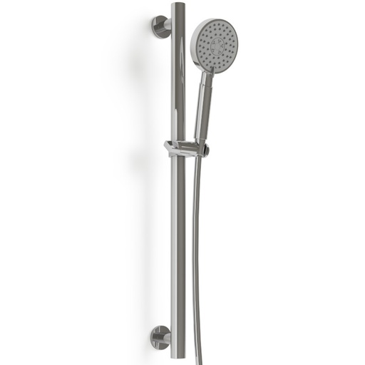 Set de douche complet avec barre, douchette ronde Châtelet II, chrome