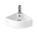 Lave-mains d'angle suspendu 44x31 cm, céramique, Pure