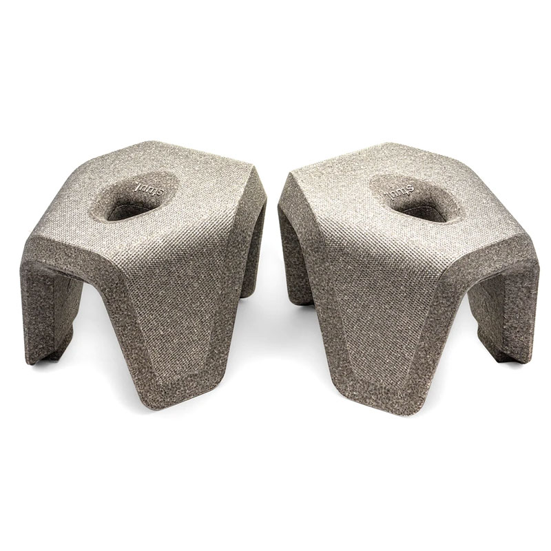 Tabourets de toilette emboîtables, Gris, Stuul