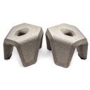 Tabourets de toilette emboîtables, Gris, Stuul