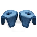 Tabourets de toilette emboîtables, Bleu, Stuul