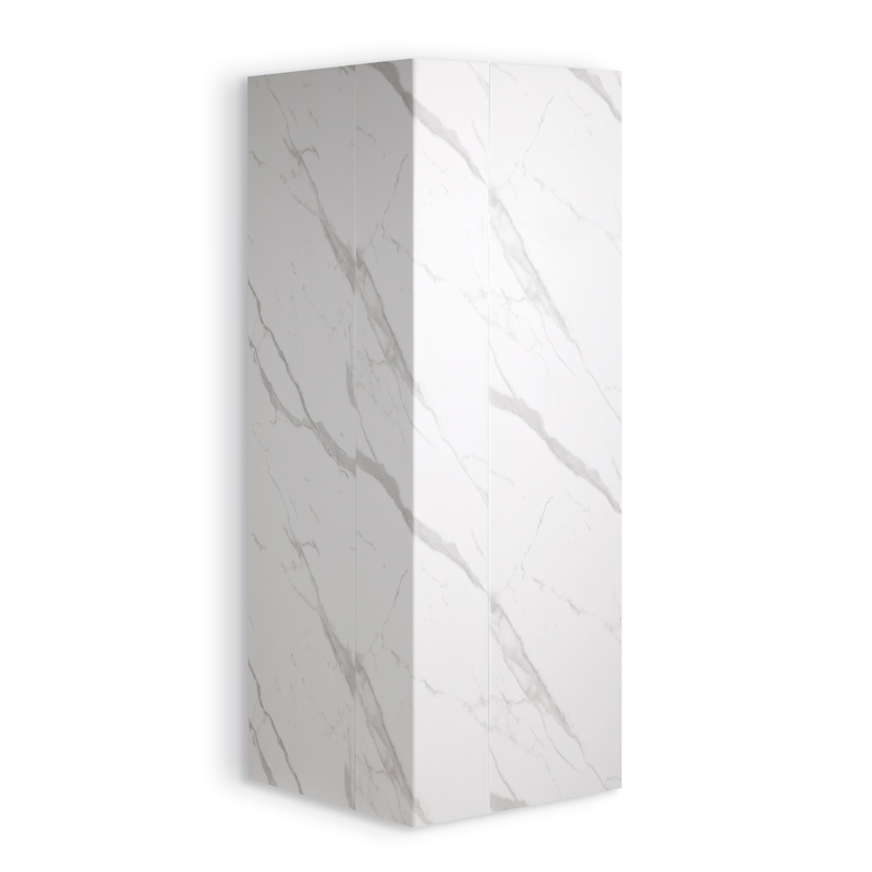 Revêtement mural 60x240 cm, marbre blanc brillant, B'Wall ®esin-Wood