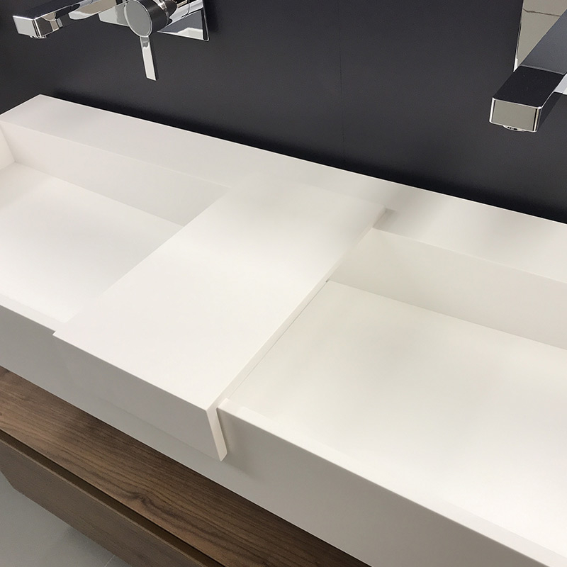 Tablette pour lavabo, composite mineral