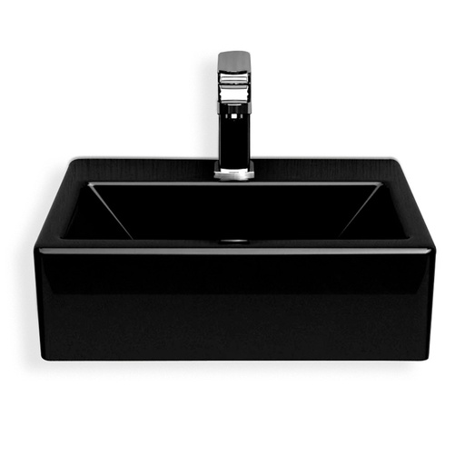 Lave main Noir gain de place 43x32.5 cm, céramique, Pure